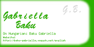 gabriella baku business card